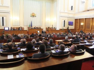 Пленарната зала на Народното събрание по време на заседание